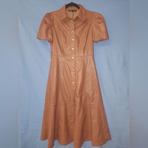 ZARA Faux leather dress Size M